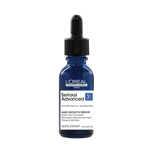 L'Oréal Professionnel Serioxyl Advanced Hair Growth Serum for scalp | Powered by Stemoxydine 5% + Resveratrol | Stimulates dormant hair roots & thickens hair fibre | Hairgrowth serum for men & women