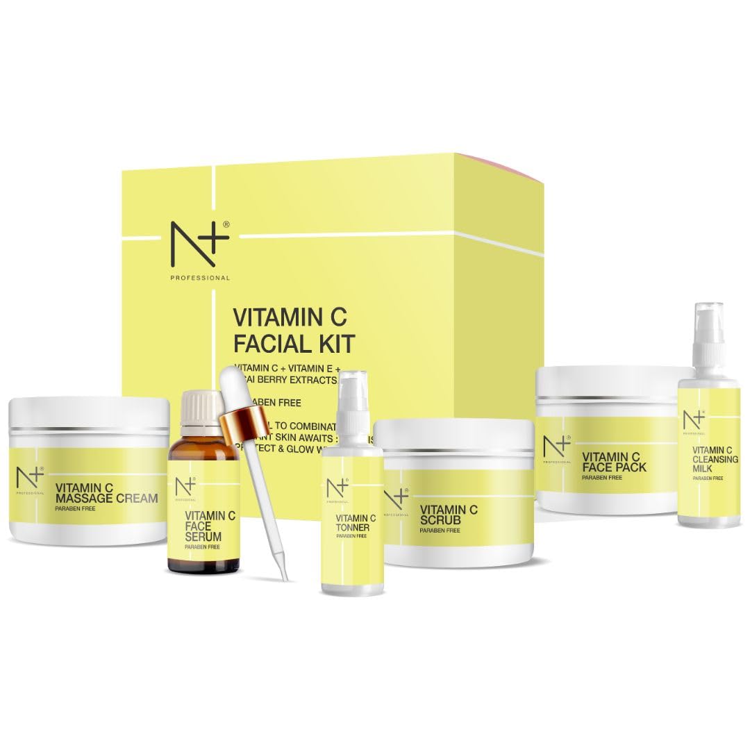 N+ Vitamin C Facial Kit, Vitamin C + E + Acai Berry Extracts, Paraben Free