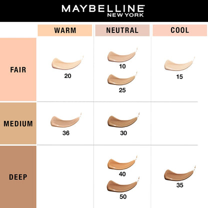 Maybelline New York Full Coverage Concealer, Matte & Poreless Ultra Blendable, Fit Me, 15 Fair