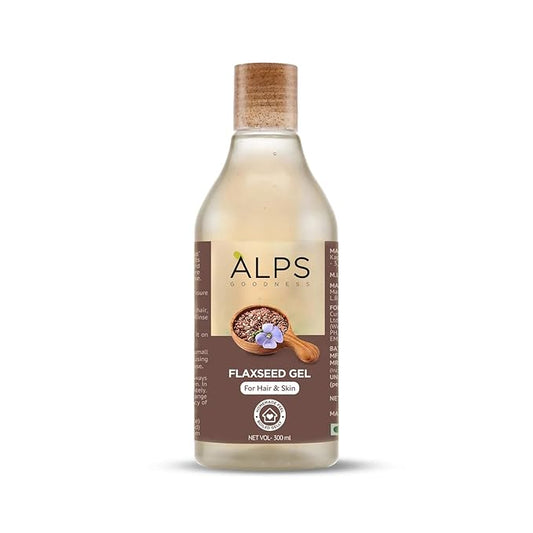 Alps Flaxseed Gel (300ml) For Hair & Skin, Frizz-Control, Smoothening, Moisture Rich, Soft Long Hair, Intense Hair Nourishment
