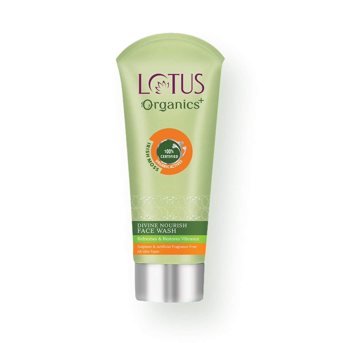 Lotus Organics+ Divine Nourish Face Wash | Sulphate Free | Gentle Cleaning | 100% Certified Organic Irish Moss | All Skin Types 100 ml