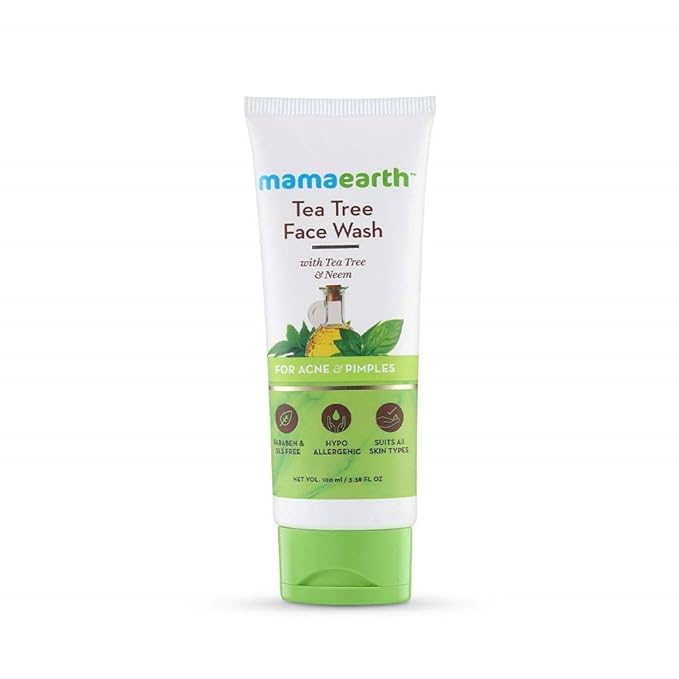 Mamaearth Face Wash With Tea Tree Oil And Neem Extract For Acne &Pimples (100ml)