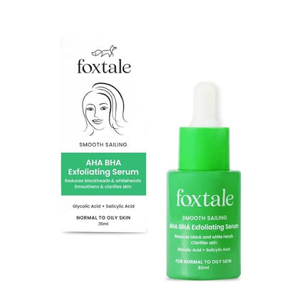 Foxtale 2% Salicylic Acid AHA BHA Exfoliating Serum with Niacinamide, Fights Acne, Reduces Blackheads & Whiteheads, Reduces Excess Oil & Bumpy Texture