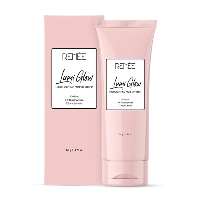 RENEE Lumi Glow Highlighting Moisturizer, Enriched with 3% Niacinamide & 1% Hyaluronic Acid, Prevents Photoaging & UV Damage, Reduces Pigmentation, Fine Lines & Wrinkles, Non-Sticky Glowing Skin - 50g