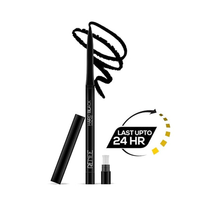 RENEE Hard Black Kajal Pen | 24 Hrs Stay Long Lasting Super Black Kajal Pencil 0.35gm, Matte Finish, Rich Color Payoff, Smudge & Water Proof