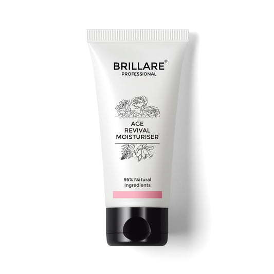 Brillare Professional Age Revival Moisturizer with Rose, Lotus & Tree Fern Anti-Aging Moisturizer for Wrinkles & Fine Lines
