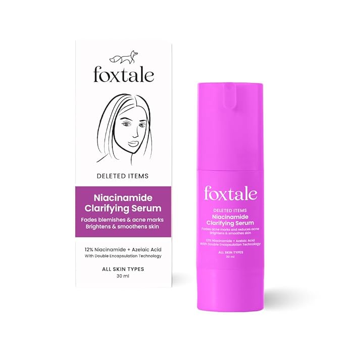 Foxtale 12% Niacinamide Face Serum with Azelaic Acid | Reduces Acne, Blemishes & Acne Marks