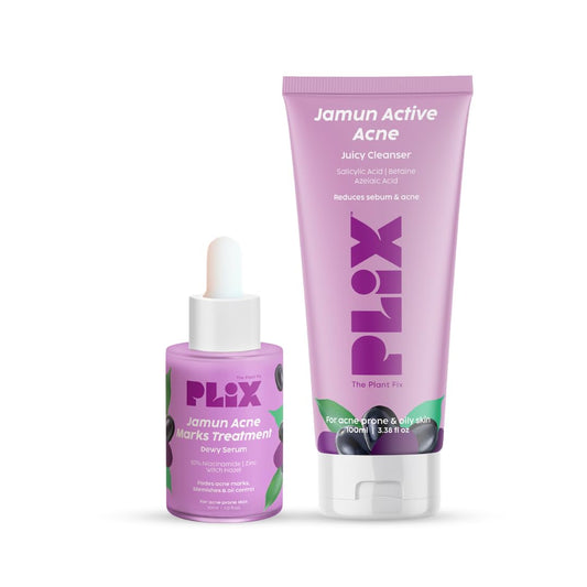 Plix Jamun Face Wash and Acne Marks Serum Combo(100ML + 30ML) For Acne spots & Oil Control, For Breakouts | Oily & Acne Prone Skin