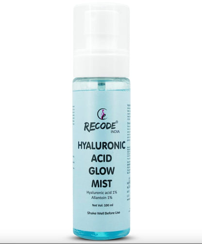 Recode Hyaluronic Acid Glow Mist 100ml Luminious Glow Goodness Extracts of Papaya, Witch Hazel, Cucumber & Aloe Vera