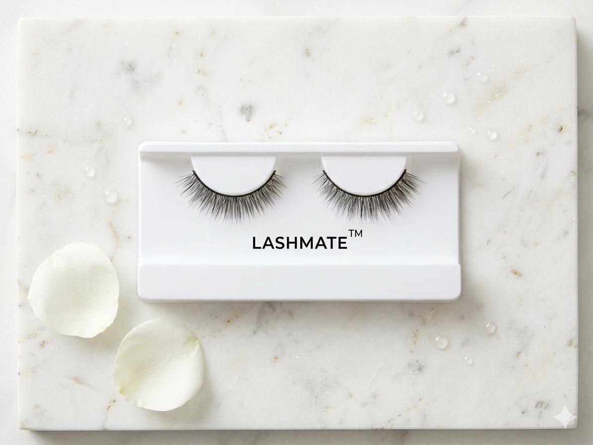 LASHMATE Pure False Eyelashes for Women | Clean Everyday Natural Glam | Lightweight Reusable Strip Lashes