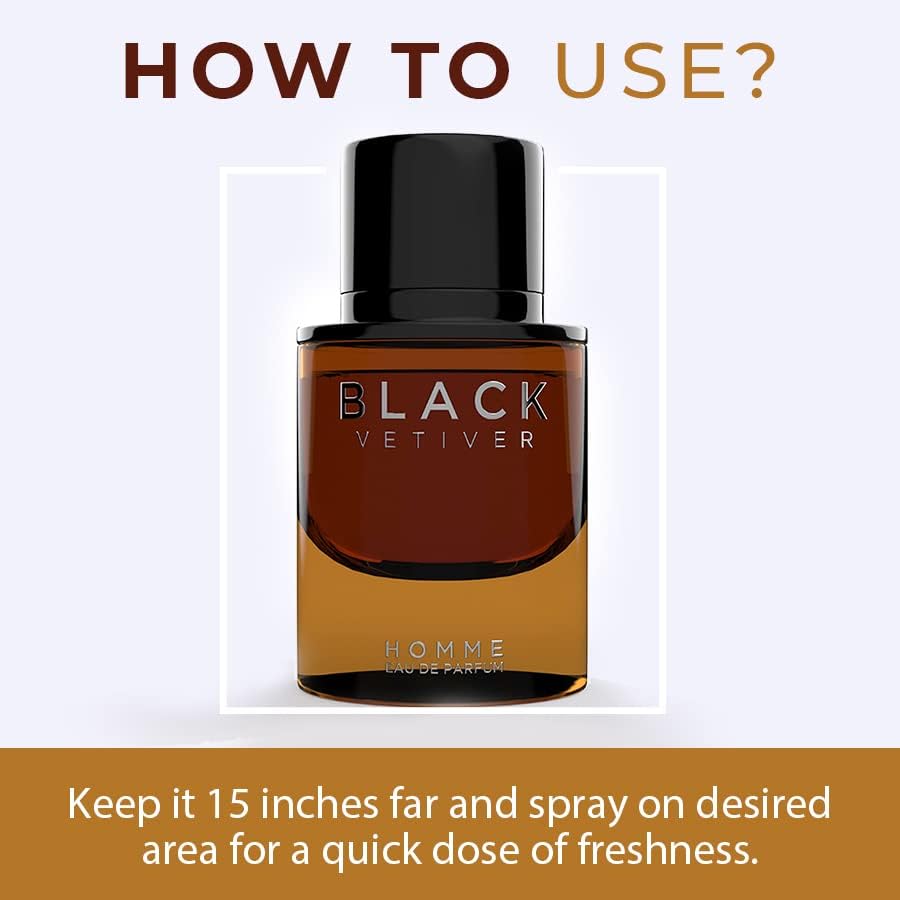 Colorbar Black Vetiver Perfume for Men, 100 ml