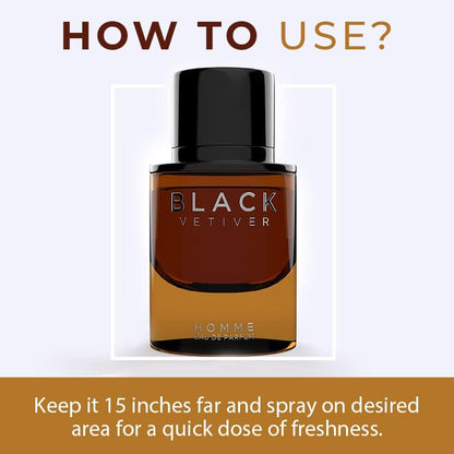 Colorbar Black Vetiver Perfume for Men, 100 ml