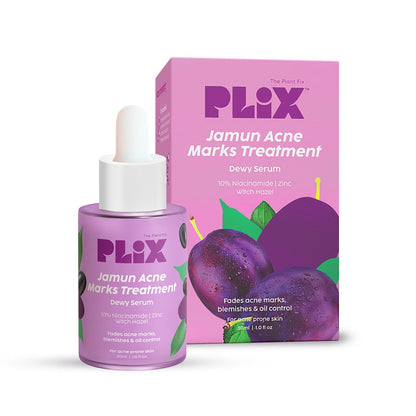 The Plant Fix Plix 10% Niacinamide Face Serum, 30ml (Pack Of 1) For Acne Marks, Blemishes, Oil Control With 1% Zinc & Witch Hazel, Skin Clarifying Jamun Serum For Unisex With Acne-Prone Skin