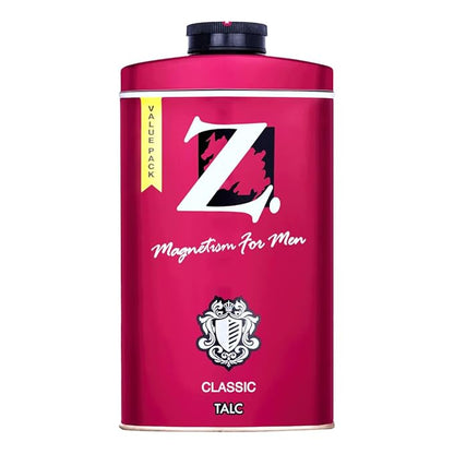 Z Magnetism Classic Deodorizing Talcum Powder for Men | Signature Woody & Musky Fragrance 100gm