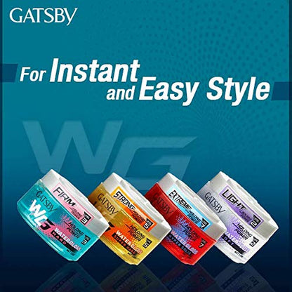 Gatsby Water Gloss - Hyper Solid, Wet Look Hair Gel, Shine Effect, Long Lasting Hold, Non Sticky, Easy Wash Off, Holding Level 7, 300gm