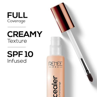 RENEE PRO Liquid Concealer - Ganache, Lightweight, Full Coverage, Long-Lasting, Buildable