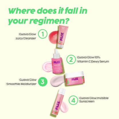 Plix Guava Glow Smoothie Moisturizer For Brighter Skin (50G) | With Vitamin C & Ala | Face Cream For Even-Tone Skin, Promotes Hydration