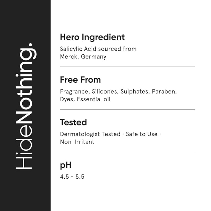 Minimalist Anti-Acne Salicylic Acid 2% Face Wash For Oily & Acne Prone Skin | With LHA for Pore Cleansing, Oil Control & Sebum Regulation | Sulfate-Free 100ml