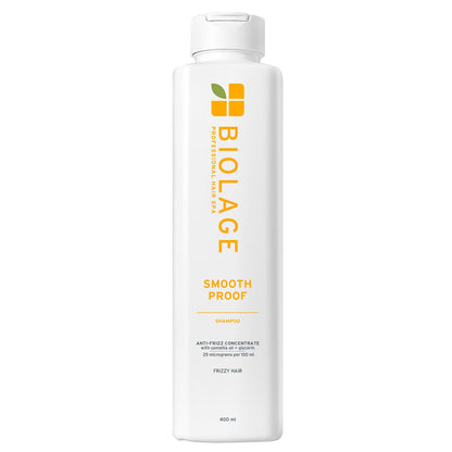 Biolage Smooth Proof Professional Shampoo | Up to 72HR Frizz Control | With Camellia Oil & Glycerin | For Dry and Frizzy Hair 400ml