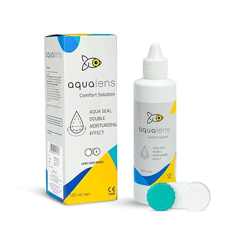 Aqualens Comfort Contact Lens Solution 120ML - Pack of 1 (Lens Cases Free)