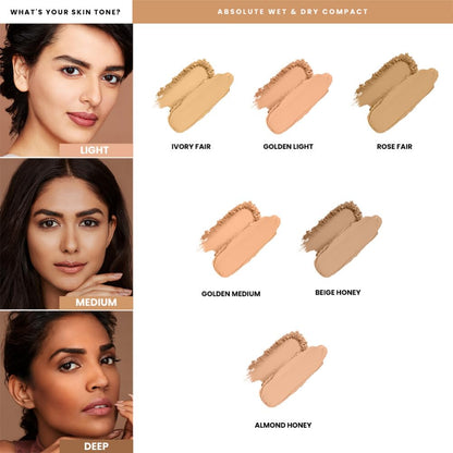 LAKMÉ Showstopper Collection Unreal Dual Cover Pressed Powder, Rose Creme 02, 9 G - Oily, Natural