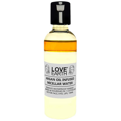 Love Earth Argan Oil-Infused Micellar Water Makeup & Pollutant Remover With Argan Oil & Micellar Water For All Skin Types 100ml