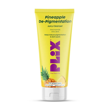 PLIX - THE PLANT FIX 5% Pineapple Juicy Mini Facewash For Depigmentation | For Skin Brightening & Even Toned Complexion | Free Of Sulphates, Paraben & Silicones | 50 ml