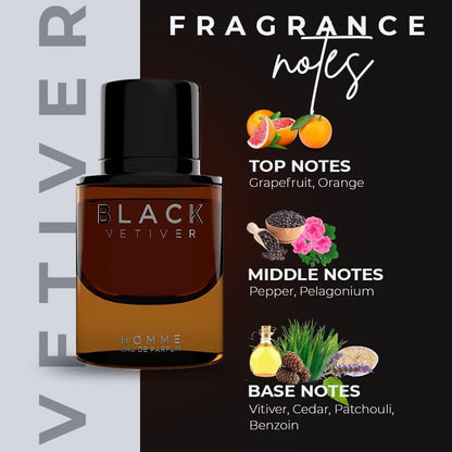 Colorbar Black Vetiver Perfume for Men, 100 ml