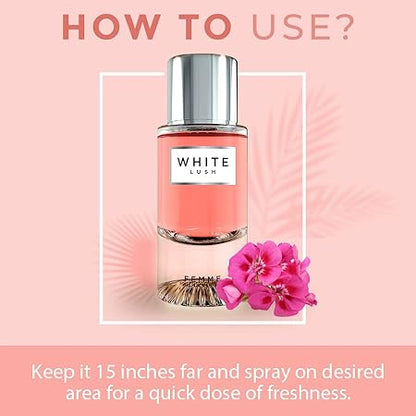 ColorBar Femme Eau De Perfume - White Lush, Long-Lasting Fragrance, For Women, 100 ml