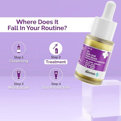 The Derma Co 2% Kojic Acid Face Serum with 1% Alpha Arbutin & Niacinamide for Dark Spots And Pigmentation - 10 ml