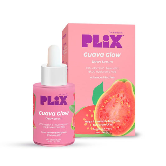 PLIX - THE PLANT FIX 23% Vitamin C Guava Face Serum for Skin Brightening, Clear, Glowing & even toned complexion, 20ml (Pack of 1) with Hyaluronic acid & Pentavitin