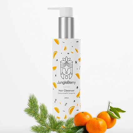 JungleBerry Cedarwood & Tangerine Hair Cleanser for Dry Hair | Paraben-free Shampoo | 200ml