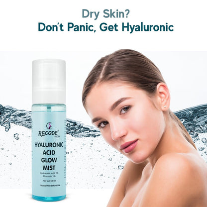 Recode Hyaluronic Acid Glow Mist 100ml Luminious Glow Goodness Extracts of Papaya, Witch Hazel, Cucumber & Aloe Vera