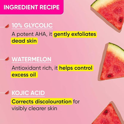 Dot & Key Watermelon 10% Glycolic Serum for Face Glowing, With KojicI | Targets Pigmentation & Dark Spots