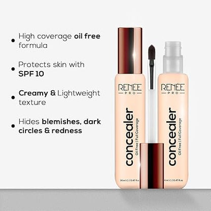 RENEE PRO Liquid Concealer - Marshmellow, Lightweight, Full Coverage, Long-Lasting, Buildable