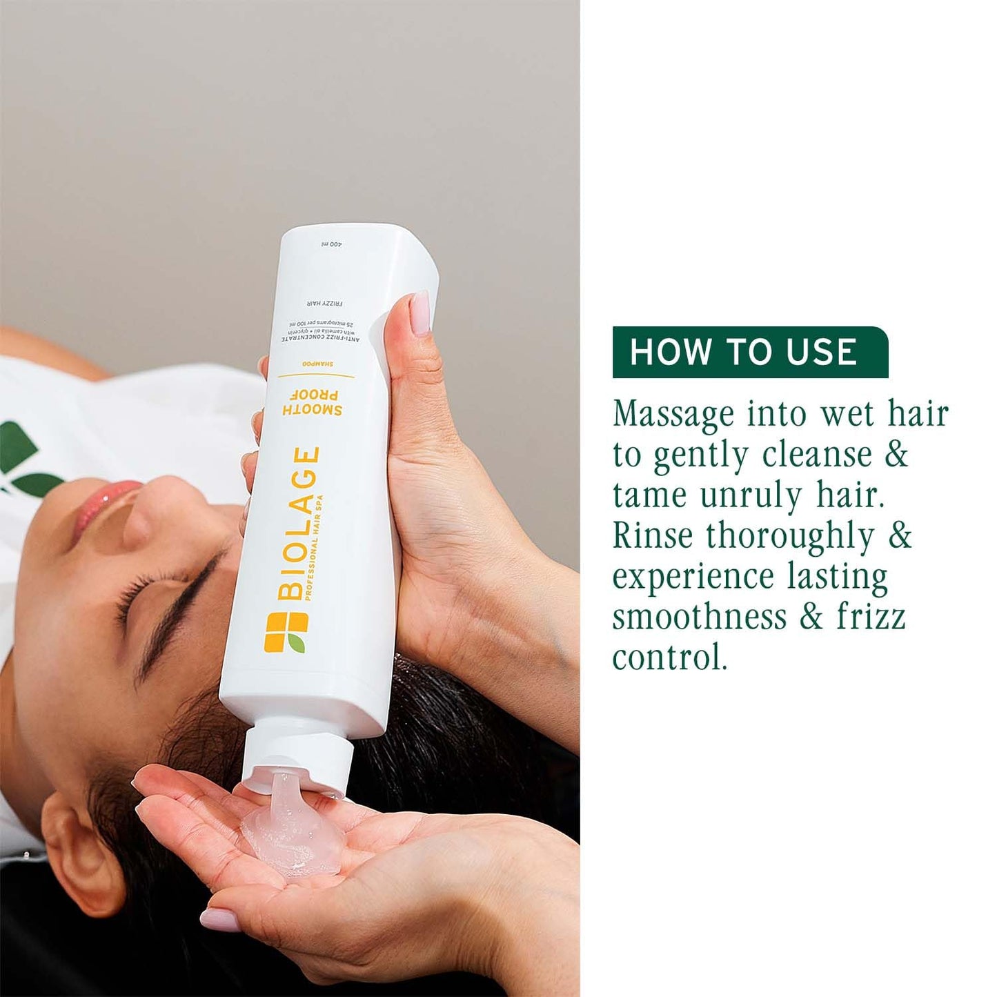 Biolage Smooth Proof Professional Shampoo | Up to 72HR Frizz Control | With Camellia Oil & Glycerin | For Dry and Frizzy Hair 400ml