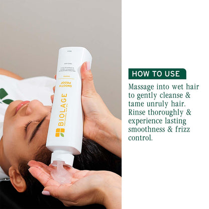 Biolage Smooth Proof Professional Shampoo | Up to 72HR Frizz Control | With Camellia Oil & Glycerin | For Dry and Frizzy Hair 400ml