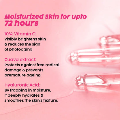 Plix 10% Vitamin C Face Serum (20ml) for Skin Brightening & Even toned complexion with Guava Extract, Hyaluronic acid & Pentavitin