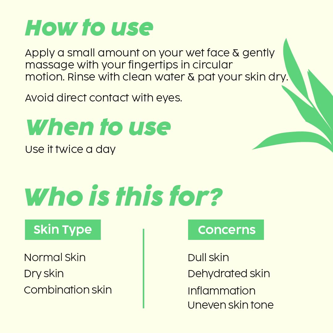 PLIX THE PLANT FIX Guava Glow Vitamin C Juicy Face Wash (100 ml) Cleanser For Skin Brightening, With Pro Vitamin B5 For Moisturization & Alpha Lipoic Acid