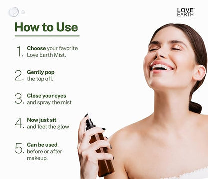 Love Earth Cucumber Mint Face Mist Toner with Cucumber Mint for Acne Defense and Sensitive Skin 100ml