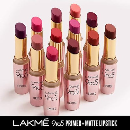 Lakme 9 to 5 Primer + Matte Lip Color - MB1 Coffee Command (3.6gm)