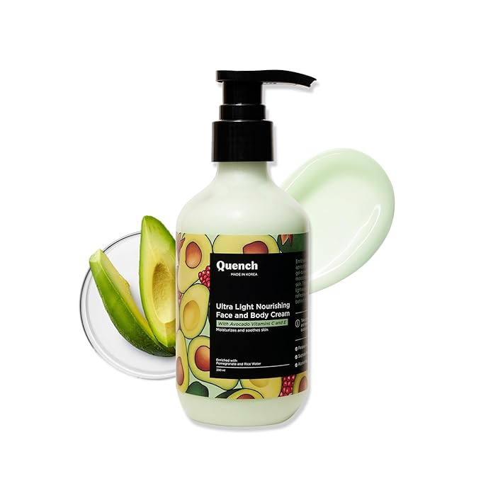 Quench Bravocado Ultra Light Nourishing Body Lotion | Korean Body Cream for Light Hydration