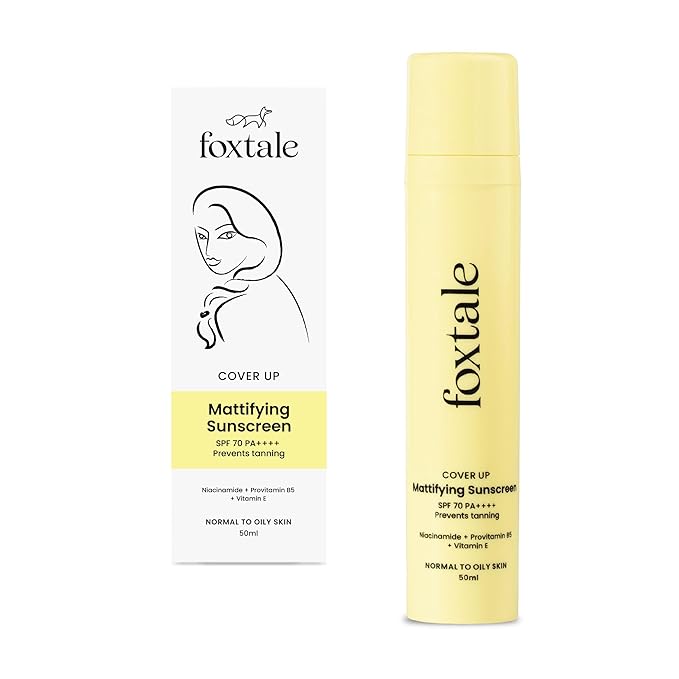 Foxtale SPF 70 Niacinamide Matte Sunscreen with PA++++ | Prevents Tanning | UVA/UVB