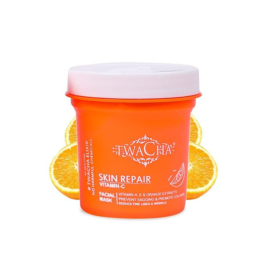 TWACHA Vitamin C Facial Mask with Orange Extracts | Reduce Fine Lines & Wrinkles  (325 ml)