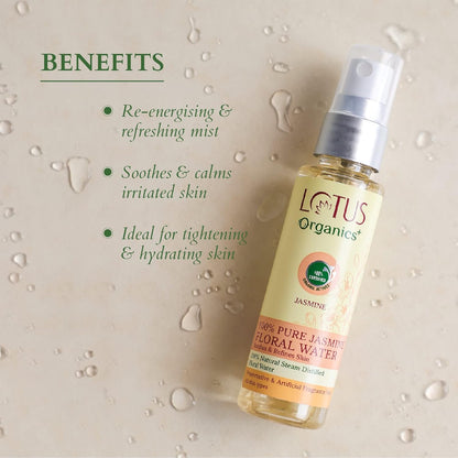 Lotus Organics+ 100% Pure Jasmine Floral Water 50ml