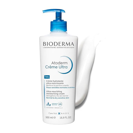Bioderma Atoderm Creme Ultra-Nourishing - Moisturizer For Normal To Sensitive Dry Skin, 500ml