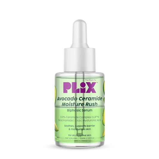PLIX - THE PLANT FIX Avocado Ceramide Moisture Rush Biphasic Serum| For Deep Nourishment & Strengthened Skin Barrier| Nourishes and Hydrates Skin 30gm