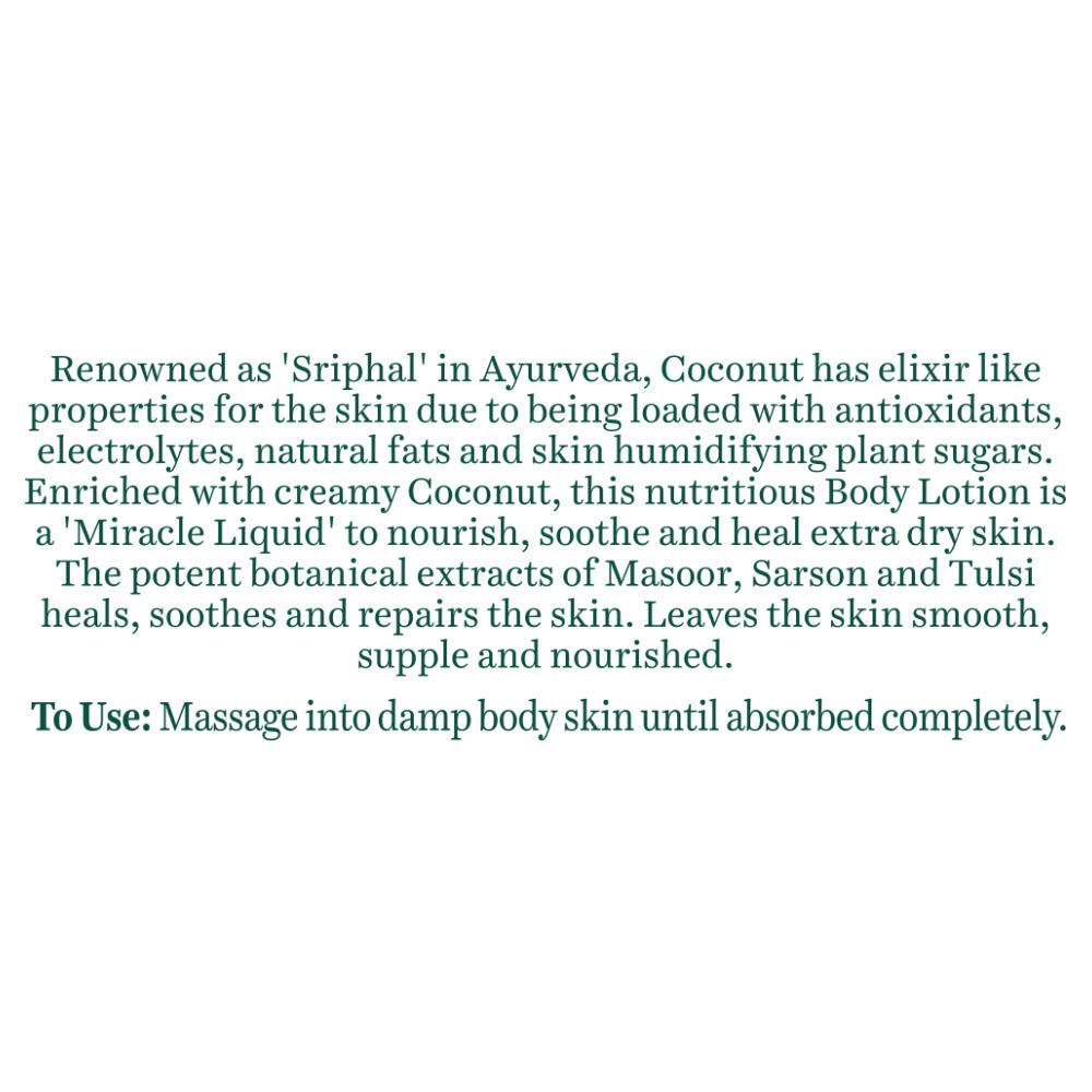 Biotique Creamy Coconut Deep Nourish Body lotion For Extra Dry Skin | Heals, Repairs, and Soothes the Skin | Moisturizing and Skin-Humidifying 180 ml