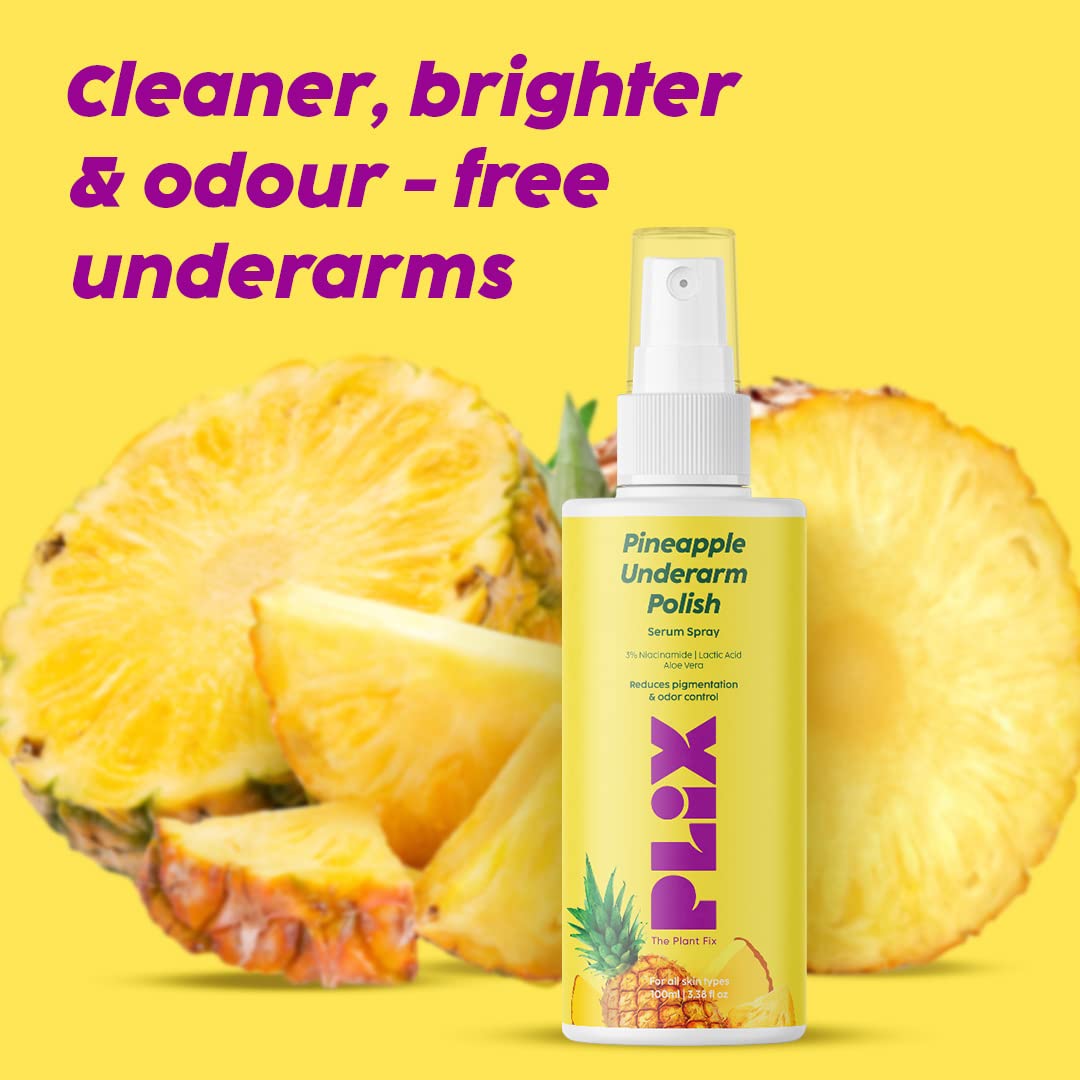 PLIX - THE PLANT FIX Pineapple Underarm Depigmentation Serum Spray | For Dark Underarms & Hyperpigmentation 100gm