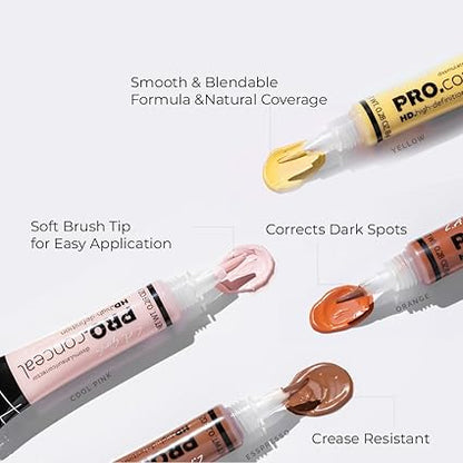 L.A GIRL Pro Natural High Definition Full Coverage Concealer Cream (3, Gc 990 Orange Corrector) Natural Finish, Oily